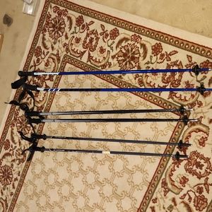 Bundle of ski poles used